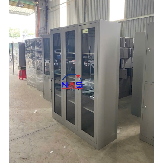 Tủ sắt đựng hồ sơ 3 cánh kinh 3 khoang