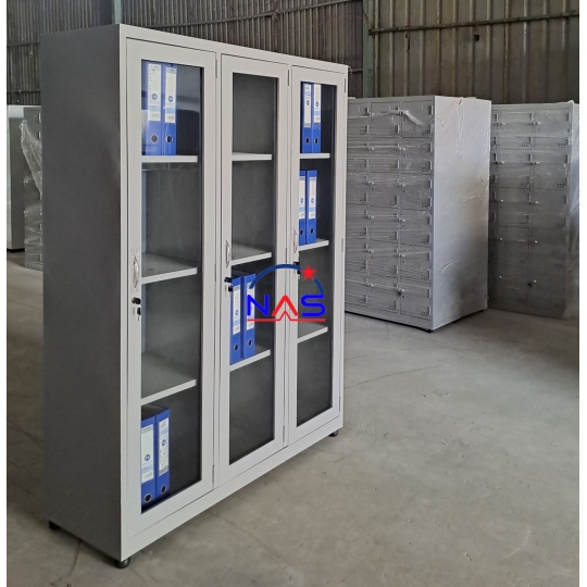 Tủ sắt đựng hồ sơ 3 cánh kinh 3 khoang